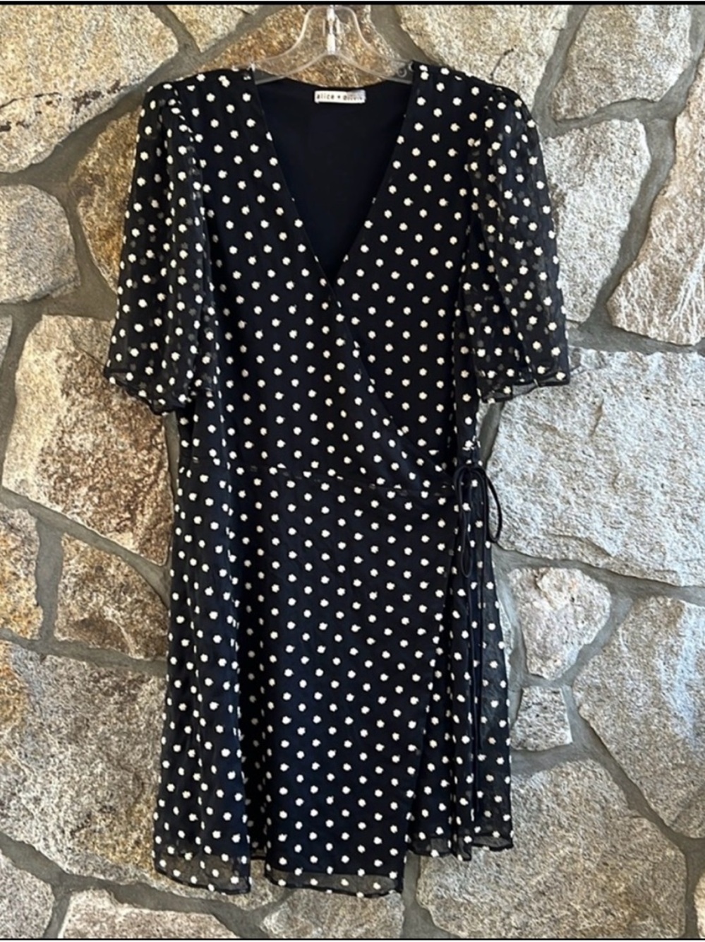 Alice + Olivia Black and White Polka Dot Dress